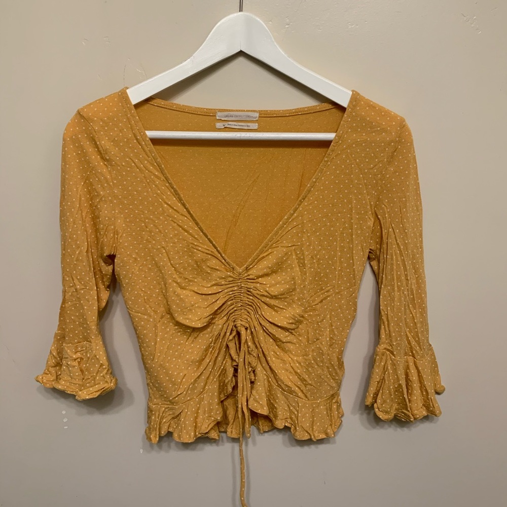 URBAN OUTFITTERS yellow long sleeve blouse